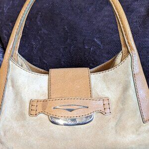 Tod's suede and leather bag Tan vintage